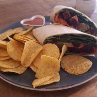 Falafel wrap at Bowls 'n Rolls in Leeuwarden