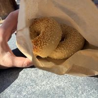 Bagels  at Los Bagels in Arcata