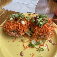 On a sesame bagel  at Los Bagels in Arcata