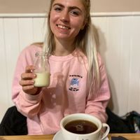 My oat milk frees all the cows from the yard!  at Hells Mouth in Gwithian