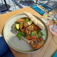 Flat bread with portobello and veggies at Boulevard 17 in Vlissingen