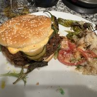 Togarashi Sandwich and Maitake Grits  at The Easy Vegan - Food Truck in Denver