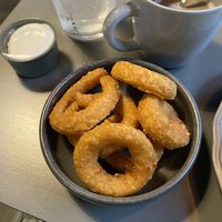 Onion rings  at Halifax Burgers in Koege