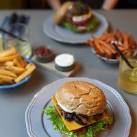 Berlin burger with beetroot patty 🤤 at Halifax Burgers in Koege
