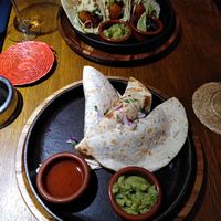 Portobello enchiladas at Kua in The Hague