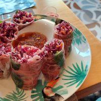 Veggie rolls - healthy and yummy at Nom Nom in Constanta