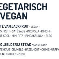 Vegan dinner menu March 2025  at De DorpsKamer in Ermelo