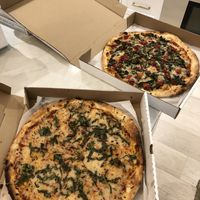 Marinara and vegan delight pizzas!!! both incredible!!  at Burrata Pizzeria  in Vancouver