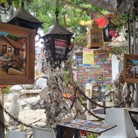 Folk art everywhere! at Tio's Tacos in Riverside