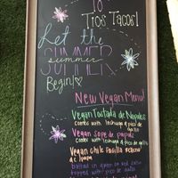 Vegan menu at Tio's Tacos in Riverside