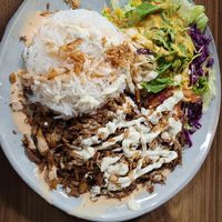 Planted Kebab Teller mit Reis at Mados Kebap in Uster