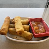 Spring rolls, tasty sauce   at Nan's Noodle House in Calgary