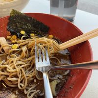 Noodles stuck together, undercooked and chewy😒 at Nan's Noodle House in Calgary