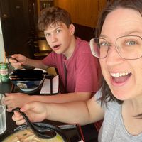 Vegan veggie ramen bowl with rice noodle  at Tokai Ramen in Moncton