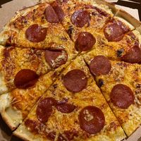 Vegan pepperoni pizza  at Domino's Pizza in Reutlingen