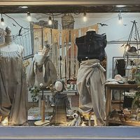 Window display at Simple Good in Port Jefferson