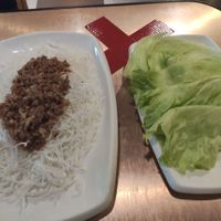 minced omnipork with lettuce at TGI Green Food in Angeles