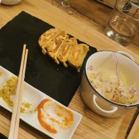 I couldn't wait to eat at Champagne & Gyoza Bar in Osaka