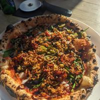 Vegan pizza at WoodFiredShack in Bangor