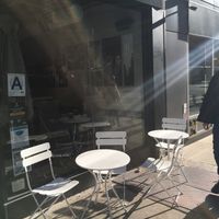 Outdoor seating  at Gregory's Coffee - Park Ave in New York City