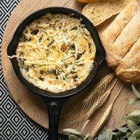 Spinach-Artichoke Dip  at Eat Plants in Toronto