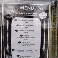 Menú vegano at Ancora in A Coruna