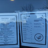 menu at Ancora in A Coruna