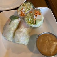 Vegan spring rolls at Kin Khao Thai Eatery in Crescent City