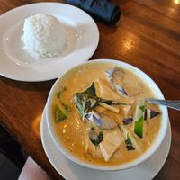 Red curry with tofu at Kin Khao Thai Eatery in Crescent City