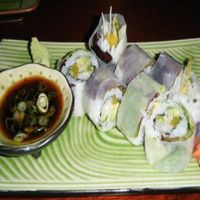 Vegetarian roll (right off the sushi menu) at Noodletasia in Huntersville