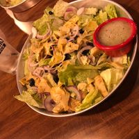 Olive Oyl Salad (without feta) at Peddlers Pizza Pub in Valparaiso