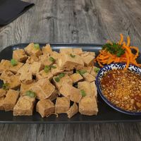 Fried Tofu with peanut sauce at Thai @ Main Street in Durham