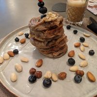 Leaning tower of pancakes at das KARL in Dusseldorf