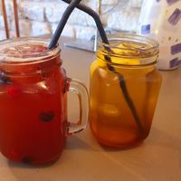 Homemade drinks (lemonade & ice tea) at das KARL in Dusseldorf