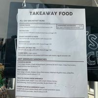 Takeaway menu. Vegan roll ftw  at Bunce's in Marlborough