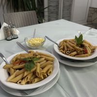 Vegan pasta  at Pizza Amici in Thasos