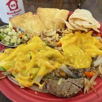 Vegan Hash with coffee  at Hen House Eatery in Minneapolis