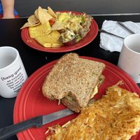 Vegan hash and vegan herbie sandwich  at Hen House Eatery in Minneapolis