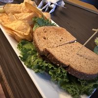 Turkey avocado club made vegan (basically veggies)  #Veganuary at The Good Life Cafe in Park Rapids