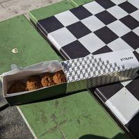 The box I got my falafel in at Fafelle in Stockholm