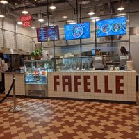 Inside the restaraunt at Fafelle in Stockholm