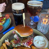 vegan burger at Tir Na Nóg in Aarhus