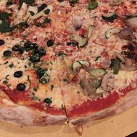 Big pizza, 4 vegan toppings (£26) at Fat Toni's Pizzeria in Stroud