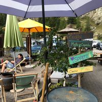 cozy outdoor area at Pappaloù in Silvaplana