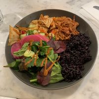 Jackfruit bowl  at Kafé Plattan in Stockholm