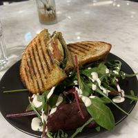 Walnut pesto sandwich 🥪  at Kafé Plattan in Stockholm