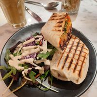 Delicious breakfast burrito! Was part of the regular menu! at Kafé Plattan in Stockholm