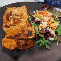 Lasagna (139 SEK) - 4.5/5. Absolutely delicious. I just wish it had been a bit bigger. at Kafé Plattan in Stockholm