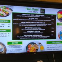 Menu at Kafé Plattan in Stockholm