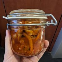 Homemade fennel kimchi at Kafé Plattan in Stockholm